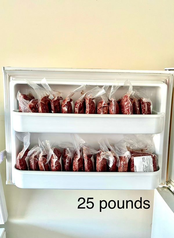 Lot45 Ground Hamburger Bags 1lb - 100pk Red Cow Ground Beef